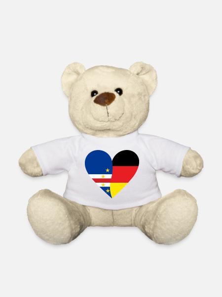 Cape Verde Germany Heart - Teddy - Weiß