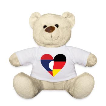 Laos Allemagne Cœur - Nounours - blanc - Devant