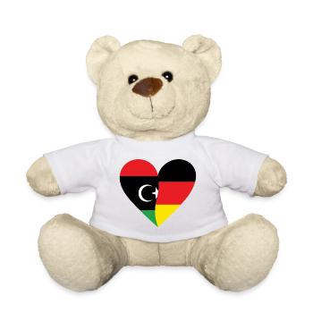 Libye Allemagne Cœur - Nounours - blanc - Devant