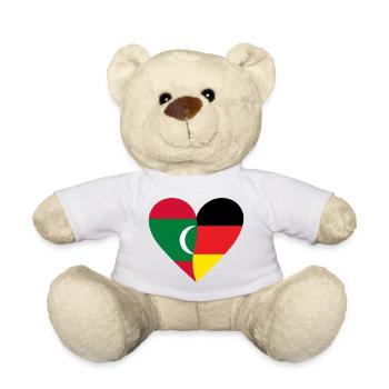 Maldives Germany Heart - Teddy - Weiß - Vorne