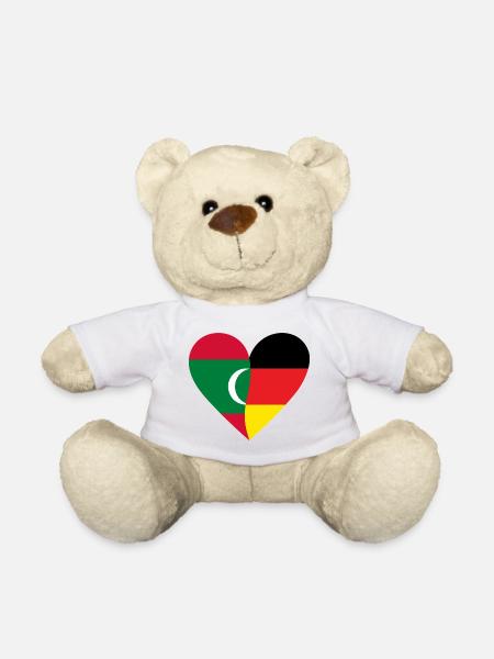 Maldives Germany Heart - Teddy - Weiß
