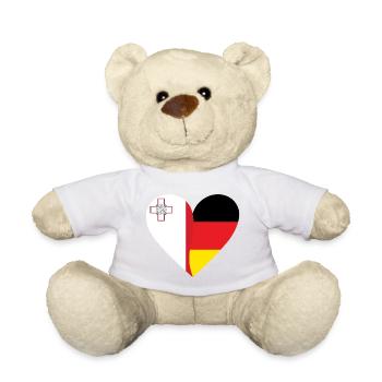 Malta Germany Heart - Teddy - Weiß - Vorne