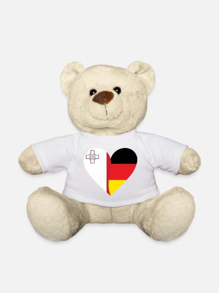 Malte Allemagne Cœur - Nounours - blanc