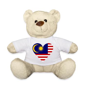 Malaysia Heart - Teddy Bear - white - Front