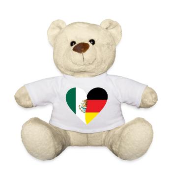 Mexico Germany Heart - Teddy - Weiß - Vorne