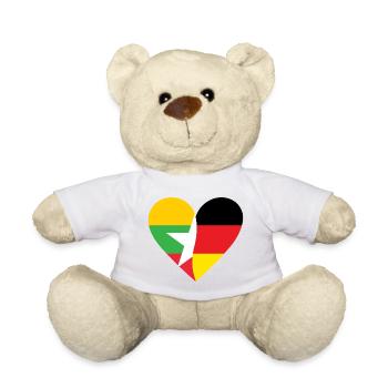 Myanmar Allemagne Cœur - Nounours - blanc - Devant