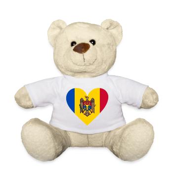 Moldavie Cœur - Nounours - blanc - Devant