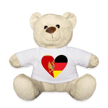 Montenegro Germany Heart - Teddy Bear - white - Front