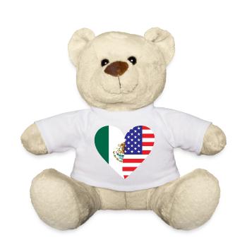Mexique États-Unis Cœur - Nounours - blanc - Devant