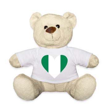 Nigeria Heart - Teddy Bear - white - Front