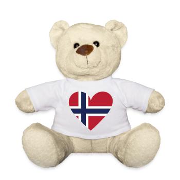 Norvège Cœur - Nounours - blanc - Devant