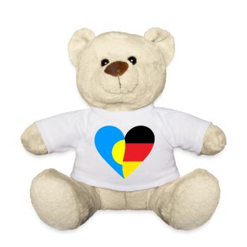 Palau Germany Heart - Teddy Bear - white - Front
