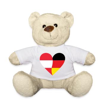 Austria Germany Heart - Teddy - Weiß - Vorne