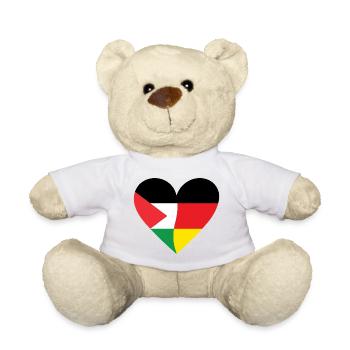 Palestine Germany Heart - Teddy Bear - white - Front