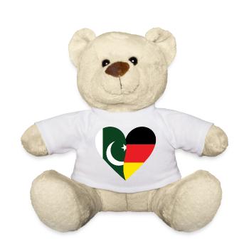 Pakistan Germany Heart - Teddy Bear - white - Front