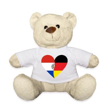 Paraguay Allemagne Cœur - Nounours - blanc - Devant