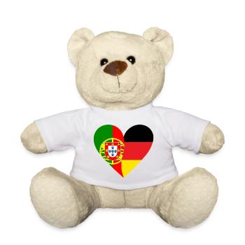Portugal, Allemagne, Cœur - Nounours - blanc - Devant