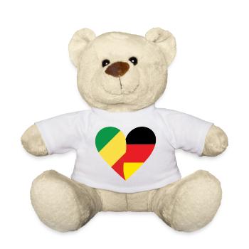 Republic of the Congo Germany Heart - Teddy Bear - white - Front