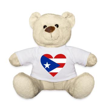 Puerto Rico Heart - Teddy - Weiß - Vorne