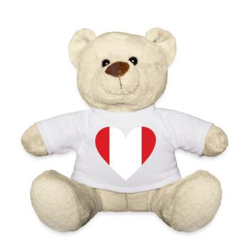 Pérou Cœur - Nounours - blanc - Devant