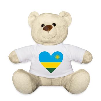 Rwanda Heart - Teddy Bear - white - Front