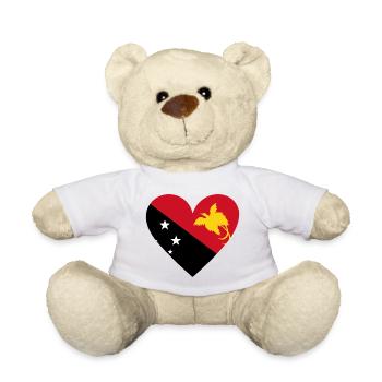Papouasie-Nouvelle-Guinée Cœur - Nounours - blanc - Devant
