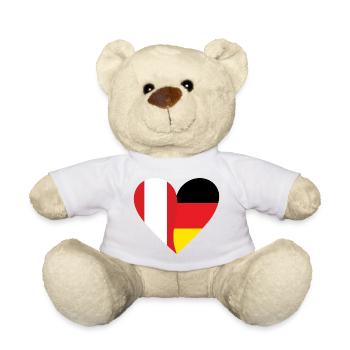Peru Germany Heart - Teddy - Weiß - Vorne