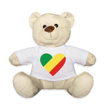 République du Congo Cœur - Nounours - blanc - Devant