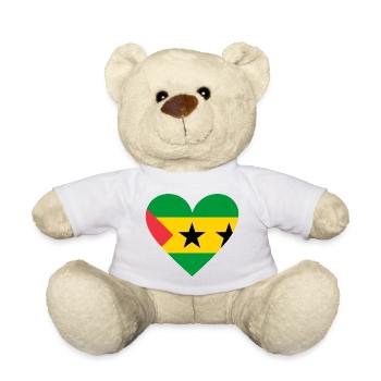 Cœur de Sao Tomé-et-Principe - Nounours - blanc - Devant