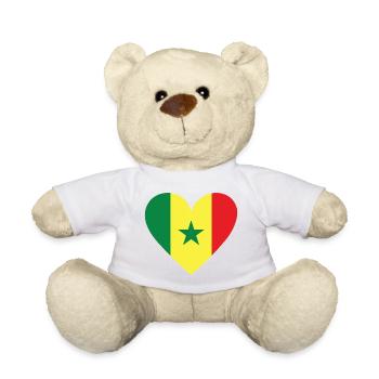Senegal Heart - Teddy Bear - white - Front