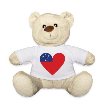 Cœur de Samoa - Nounours - blanc - Devant