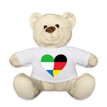 Sierra Leone Germany Heart - Teddy - Weiß - Vorne