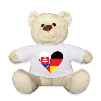 Slovakia Germany Heart - Teddy Bear - white - Front