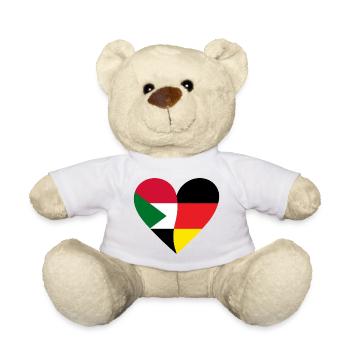 Sudan Germany Heart - Teddy - Weiß - Vorne
