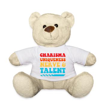 Charisma, Einzigartigkeit, Nerven, Talent, - Teddy - Weiß - Vorne