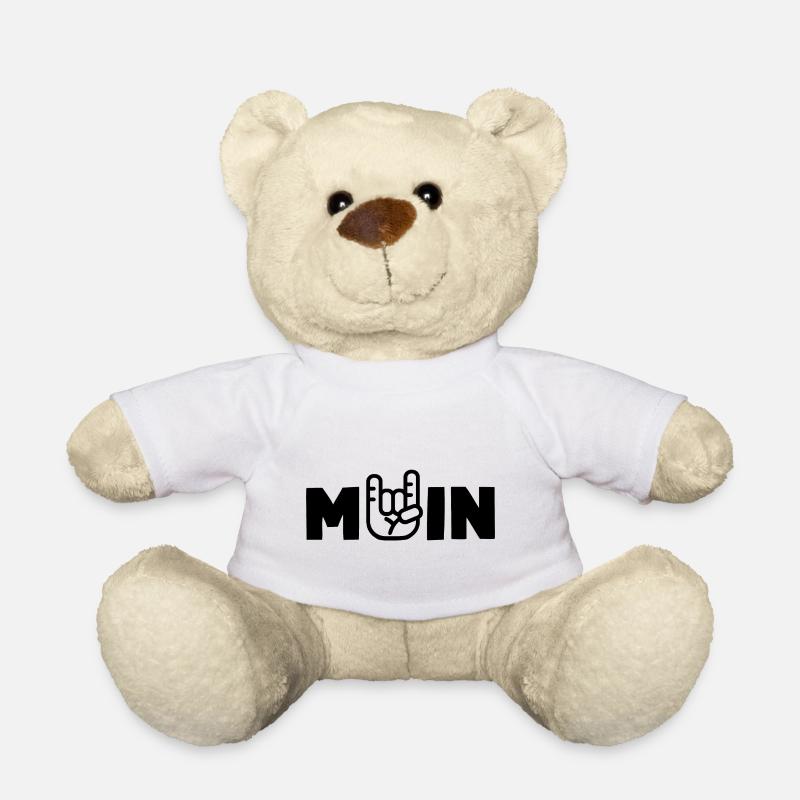 Moin Rock n Roll Norden Gruß Rocker - Teddy - Weiß