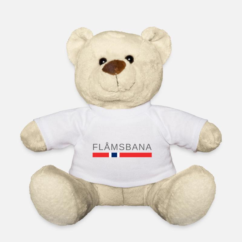 Flåm Railway Norway - Teddy Bear - white