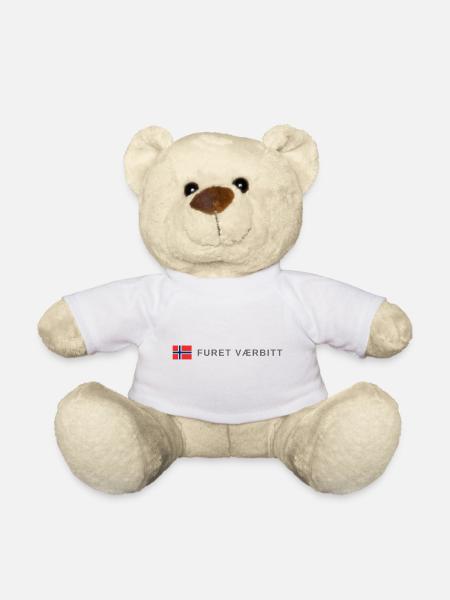 Furet de Norvège mordu par les intempéries - Nounours - blanc