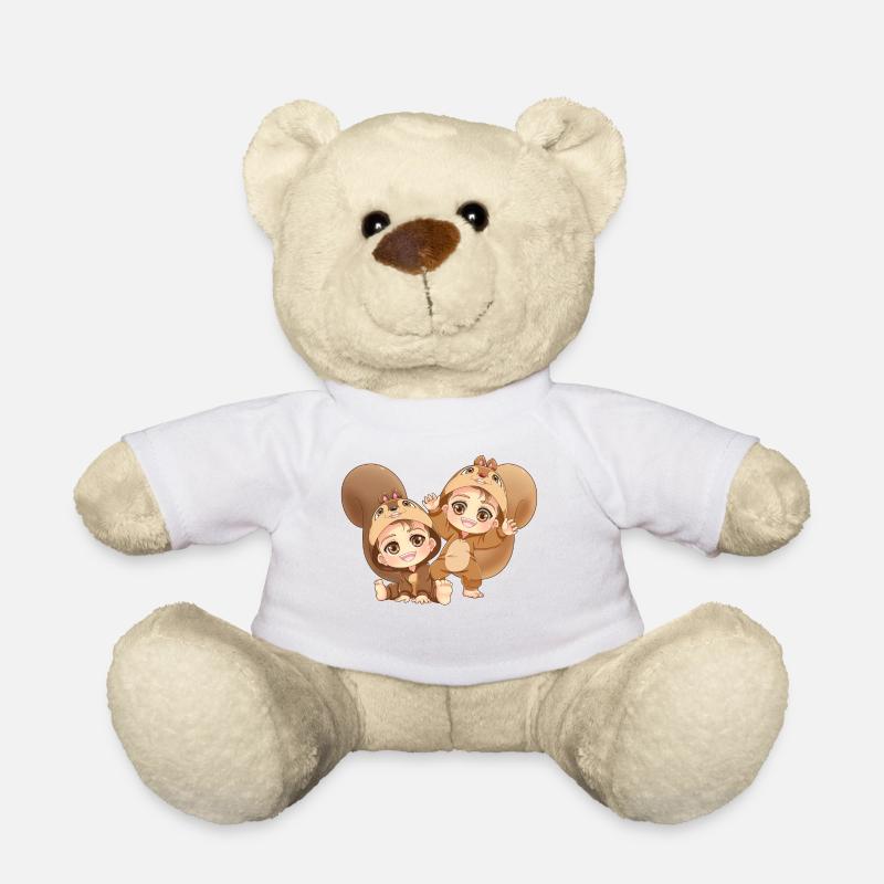 MOSBIES Zwillinge Horoskop Sternzeichen Geschenk - Teddy - Weiß