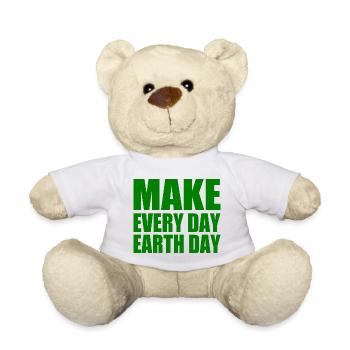 Make every day earth day - Teddy - Weiß - Vorne