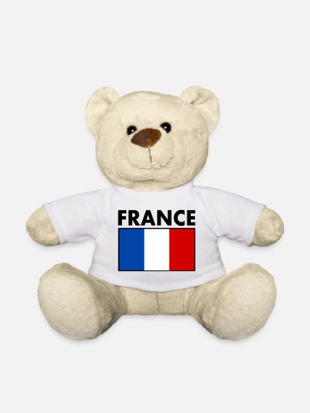 FRANCE DRAPEAU - Nounours - blanc