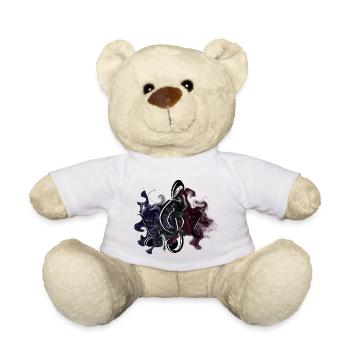 Notes de clé - Nounours - blanc - Devant