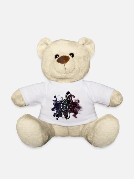 Notenschlüssel Noten - Teddy - Weiß