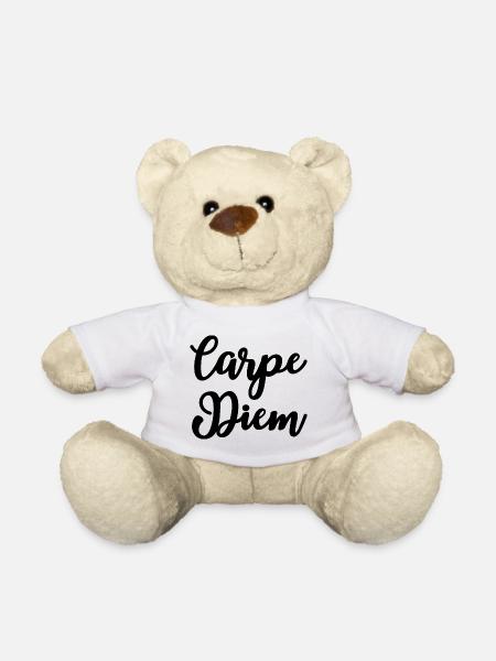 Carpe Diem Latein Nutze den Tag - Teddy - Weiß