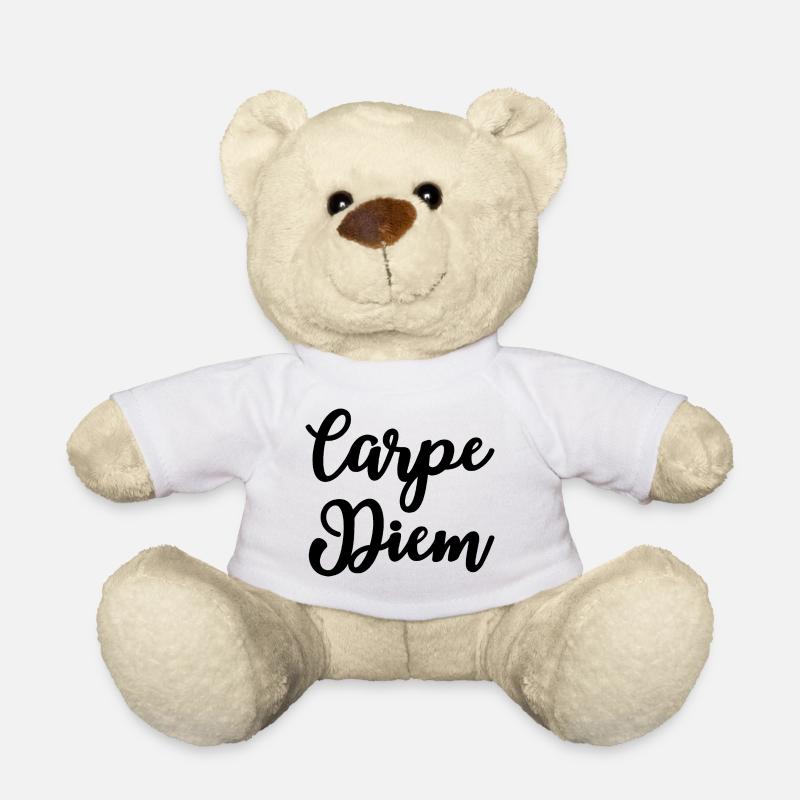 Carpe Diem Latein Nutze den Tag - Teddy - Weiß