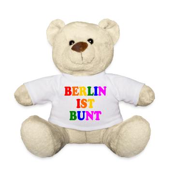 Berlin ist bunt - Teddy - Weiß - Vorne