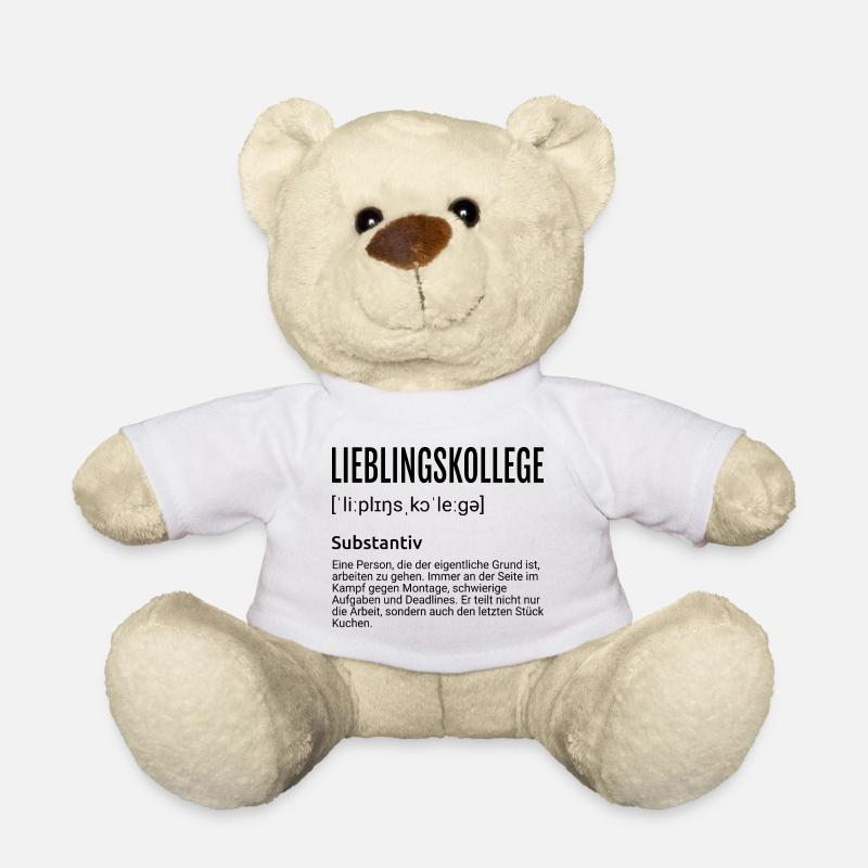Kollege Geschenk Abschied - Teddy - Weiß