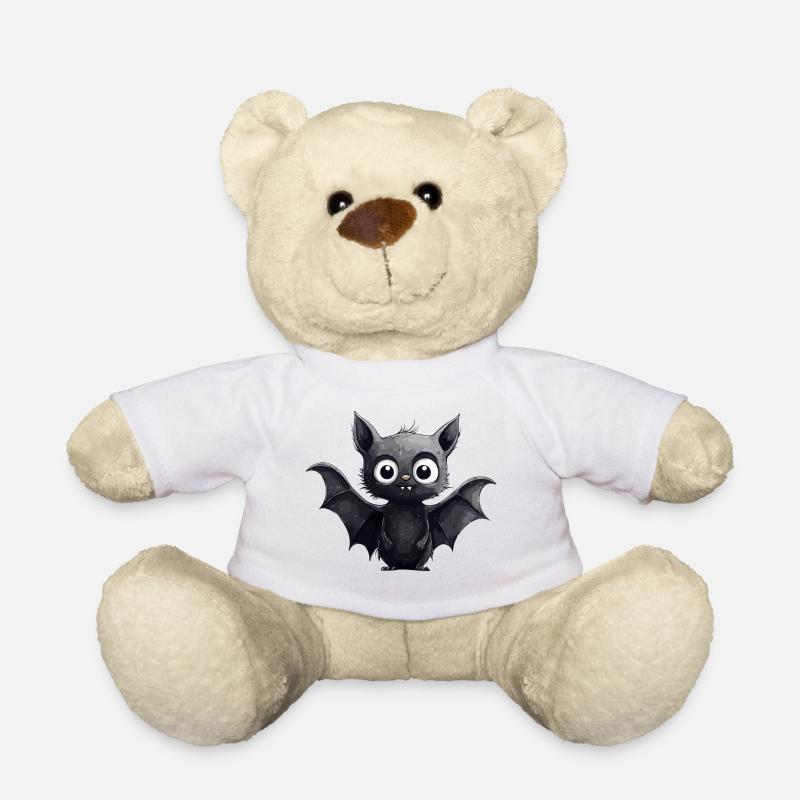 Funny bat design - Teddy Bear - white