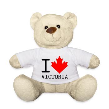 Ich liebe Victoria, British Columbia Canada Leaf - Teddy - Weiß - Vorne