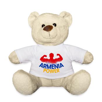 Armenia Power Armenia Flag Armenian MMA Fit - Teddy Bear - white - Front